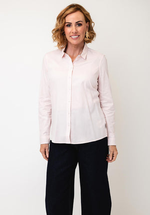 Barbour Derwent Button Up Shirt, Pale Pink