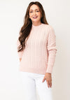 Barbour Ashdown Cable Knitted Jumper, Pink