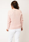 Barbour Ashdown Cable Knitted Jumper, Pink