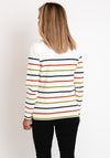 Barbour Womens Hawkins Striped Light Sweater, White Multi