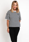 Barbour Womens Adria Striped Top, White & Navy