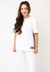 Barbour Checked Detail T-Shirt, White Multi