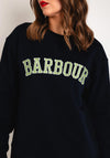 Barbour Womens Northumberland Logo Sweatshirt, Navy