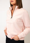 Barbour Cynthia Half Zip Sweatshirt, Pink