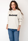 Barbour Stitched Logo Crew Neck Jumper, Grey
