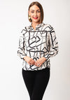 Bariloche Caesarina Satin Printed Blouse, Cream