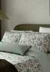 Bedeck Clarence Floral Print Duvet Cover Set, Celadon
