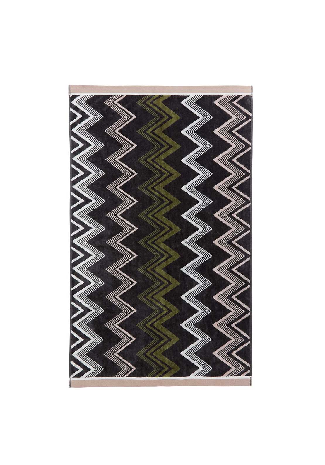 Bedeck Claudia Chevron Print Hand Towel, Grey Multi