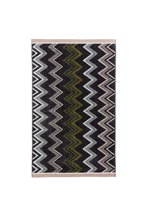 Bedeck Claudia Chevron Print Hand Towel, Grey Multi