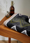 Bedeck Claudia Chevron Print Hand Towel, Grey Multi
