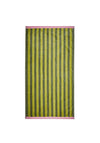 Land & Shore Grass Striped Towel, Green