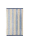 Bedeck Lorelai Jacquard Stripe Hand Towel, Blue and Beige