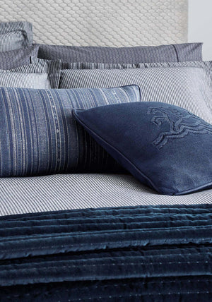 Bedeck Mazana Velvet Large Throw, Midnight
