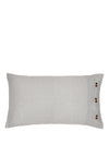 Bedeck Yoko Standard Pillowcase Pair, Cream and Green