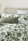 Bedeck Yoko Floral Print Duvet Set, Green