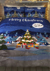 Bedlam Glow in the Dark Merry Christmas Duvet Cover Set, Navy
