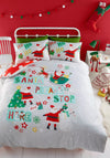 Bedlam Santa Please Stop Here Duvet Cover Set, Grey