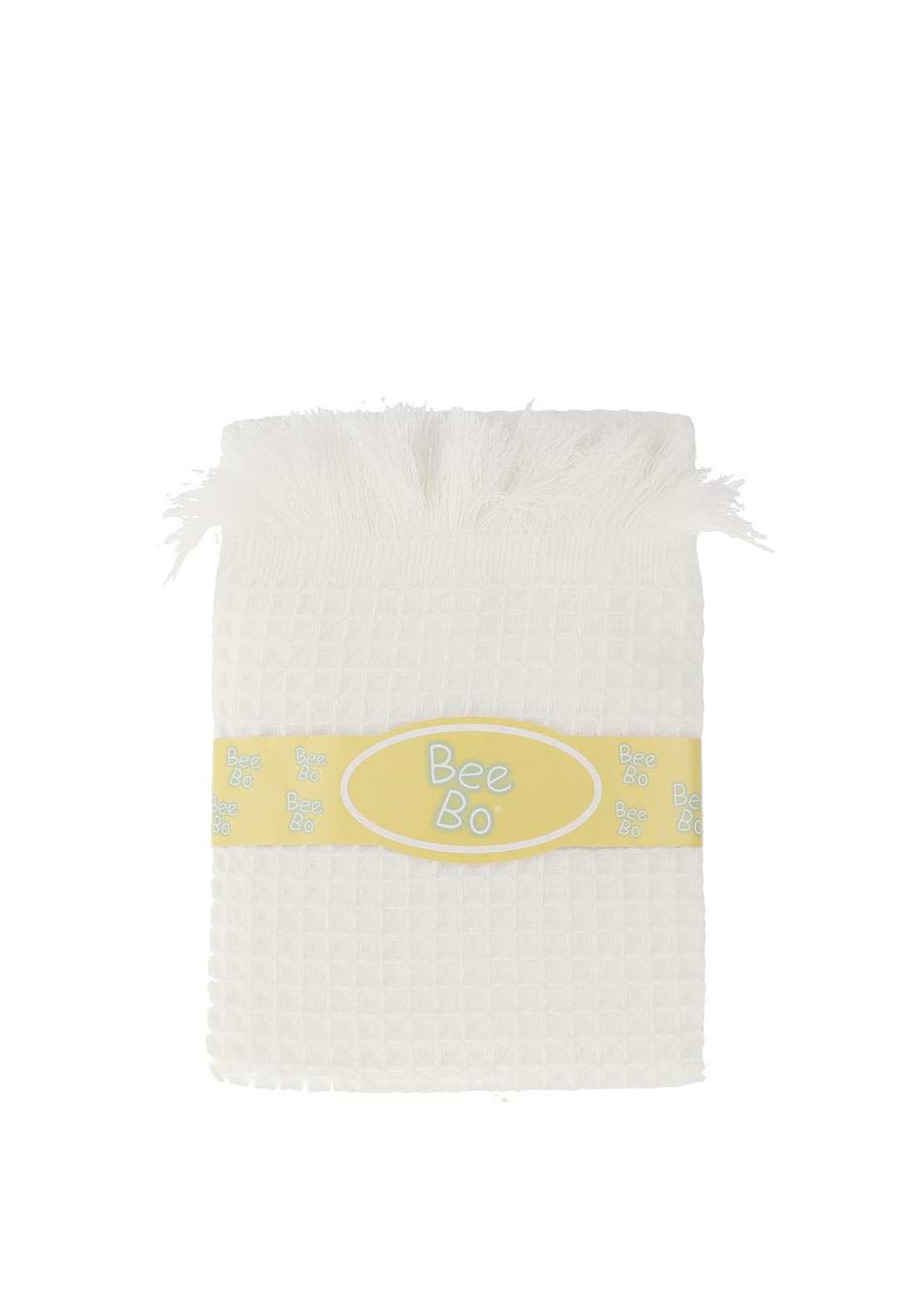 Bee Bo Waffle Baby Shawl, White