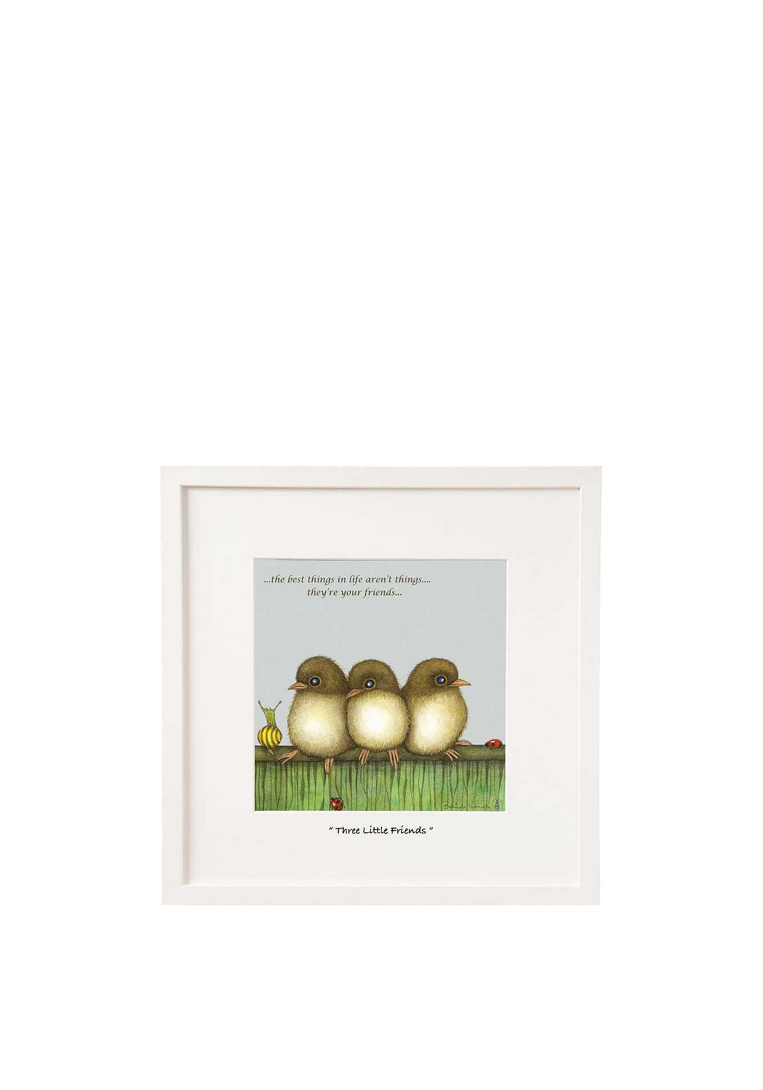 Belinda Northcote “Three Little Friends” Framed Art, 9x9in
