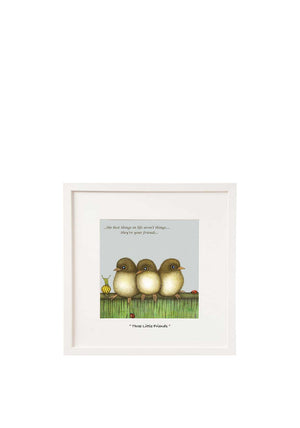 Belinda Northcote “Three Little Friends” Framed Art, 9x9in