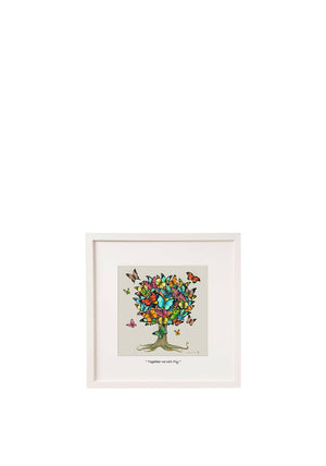Belinda Northcote “Together, We Will Fly” Framed Art, 6x6in