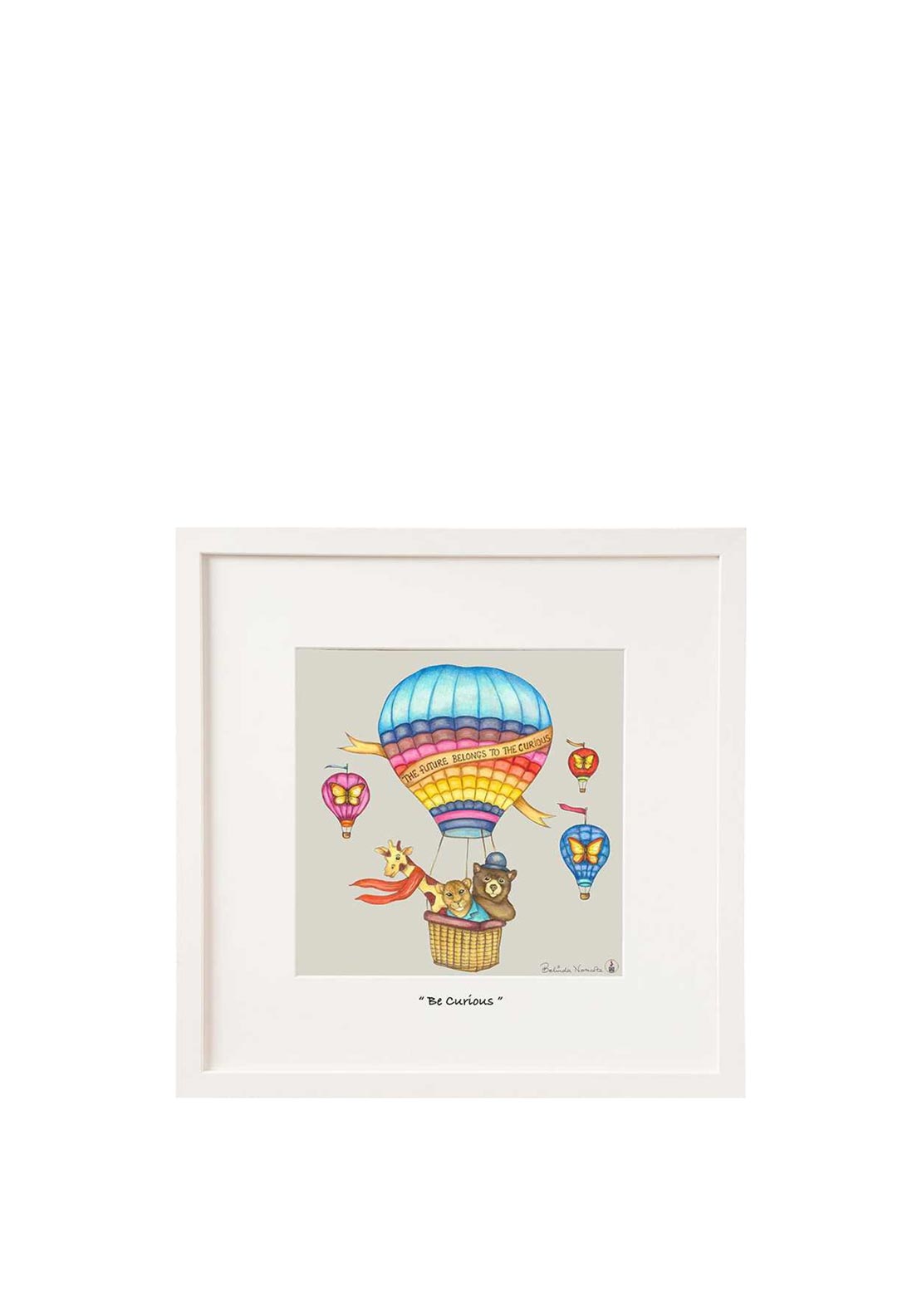 Belinda Northcote ‘Be Curious’ Framed Art, 9x9”