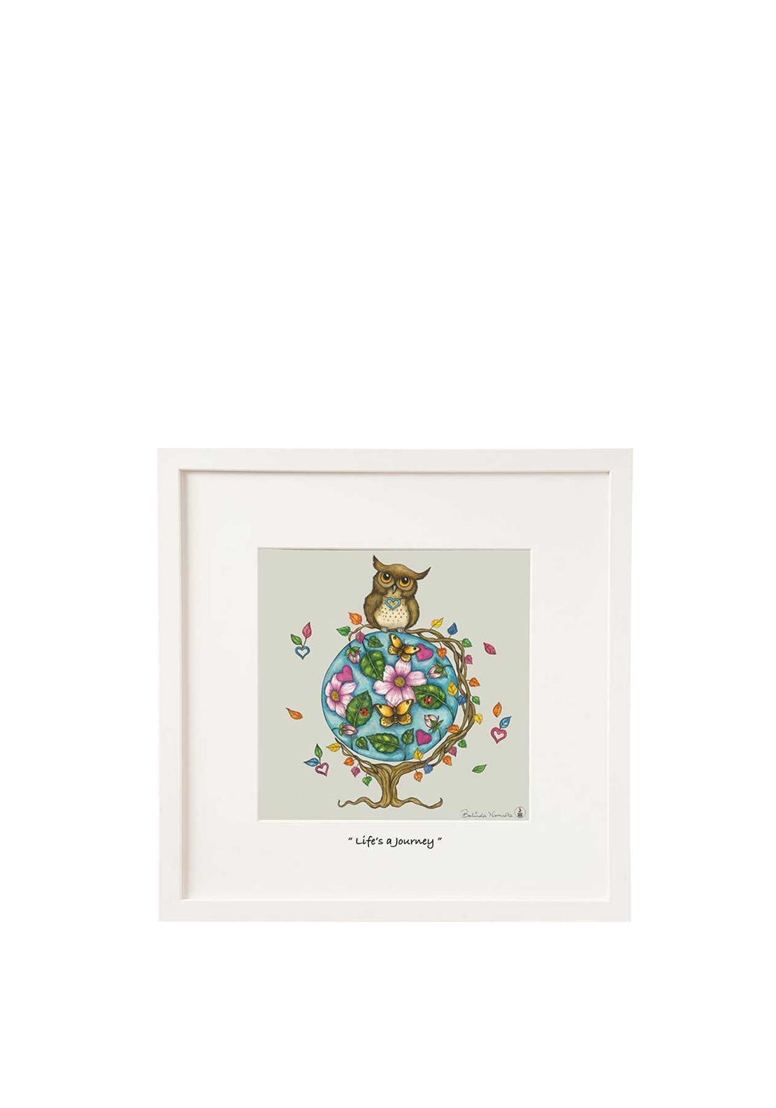 Belinda Northcote ‘Life is a Journey Framed Art, 6x6”