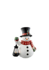 Aynsley LED Snowman and Lantern Figurine, White