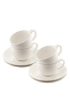 Belleek Living Erne Set of 4 Teacup & Saucers