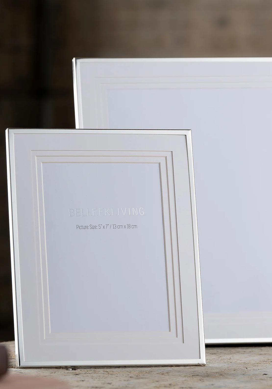 Belleek Living 5x7” Mirror Trim Photo Frame, Cream