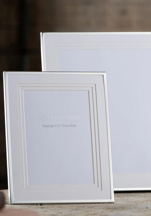Belleek Living 5x7” Mirror Trim Photo Frame, Cream