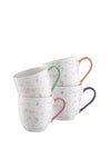 Belleek Living Set of 4 Confetti Mugs, Multi Coloured