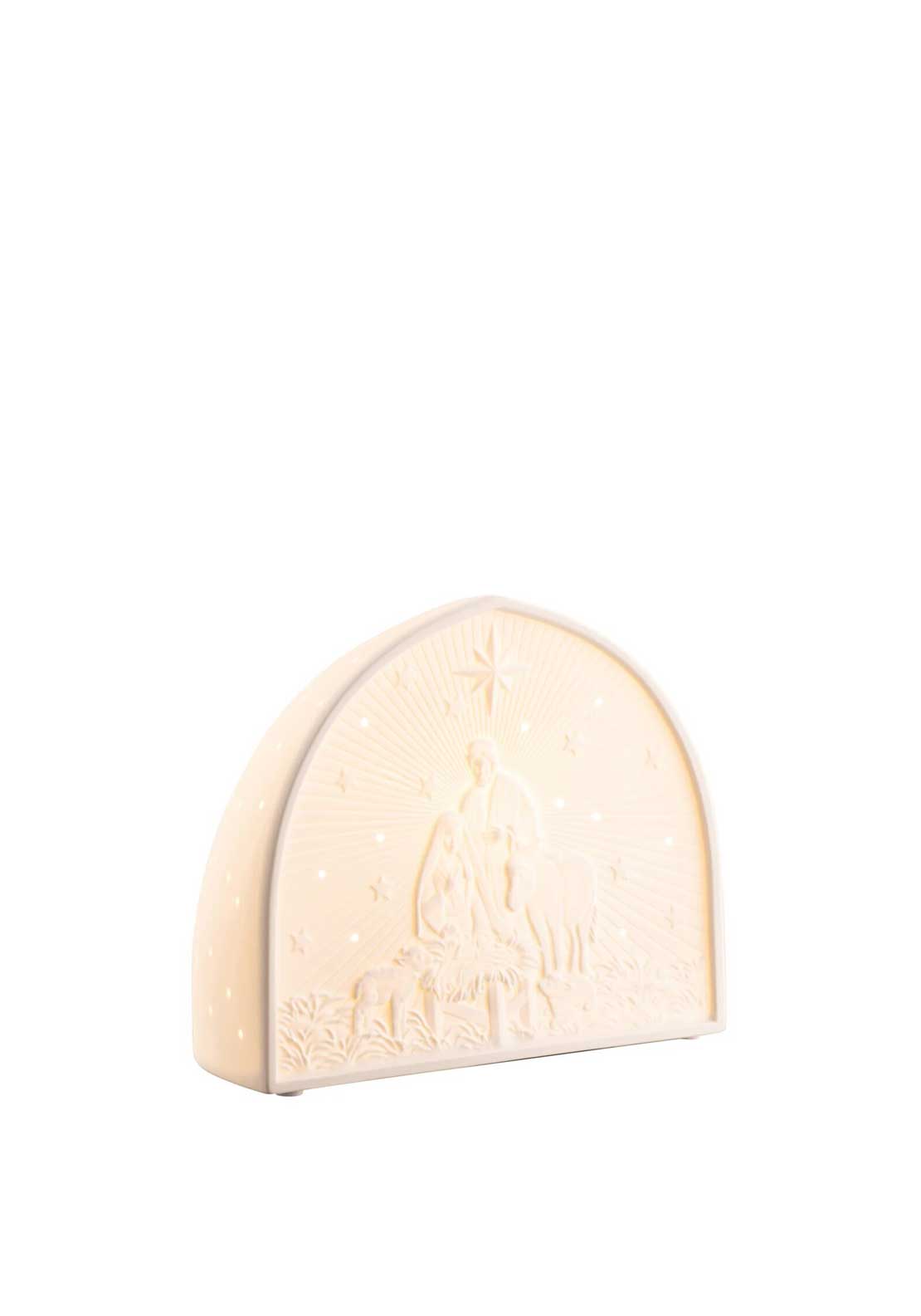 Belleek Living Nativity Scene Luminaire, Cream