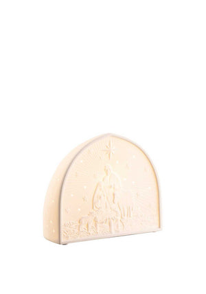 Belleek Living Nativity Scene Luminaire, Cream