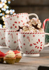 Belleek Living Peppermint Party Set of 4 Mugs