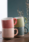Belleek Living Set of 4 Squiggle Mugs, Multi Coloured