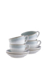 Belleek Living Tivoli Cup and Saucer Set of 4, Blue
