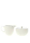 Belleek Living Erne Porcelain Cream and Sugar Set, White