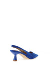Zen Collection Faux Suede Sling Back Heeled Shoes, Royal Blue