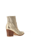 Zen Collection Ankle Metallic Cowgirl Heeled Boots, Gold