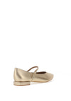 Zen Collection Pebbled Faux Leather Ballet Flats, Gold