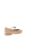 Zen Collection Pebbled Faux Leather Ballet Flats, Nude