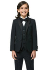 Benetti Boys 3 Piece James Tuxedo, Black