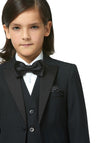 Benetti Boys 3 Piece James Tuxedo, Black