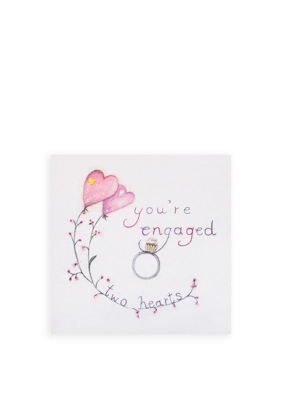 The Home Studio You’re Engaged – Two Hearts Card