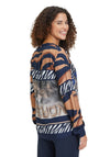 Betty Barclay Metallic Animal Print Top, Navy