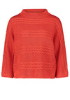 Betty Barclay High Neck Cosy Knit Sweater, Red