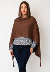 Betty Barclay One Size Relaxed Fit Poncho, Brown