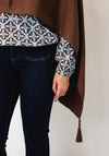 Betty Barclay One Size Relaxed Fit Poncho, Brown
