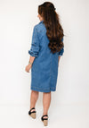 Betty Barclay Rhinestone Detail Denim Dress, Blue